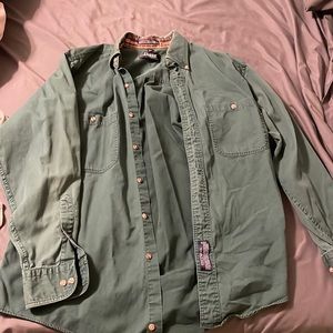 Bass green button down dress shirt
